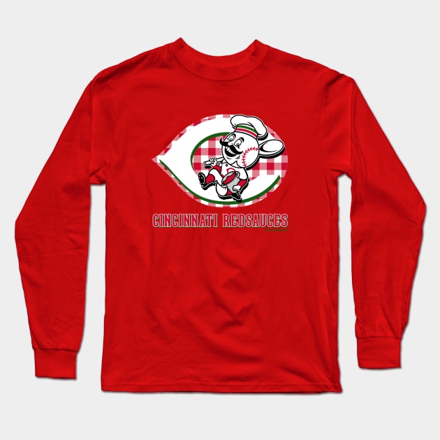 Cincinnati Red Sauces Long Sleeve T-Shirt by ItalianPowerStore